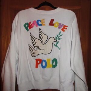 Polo by Ralph Lauren White Peace Love Sweater